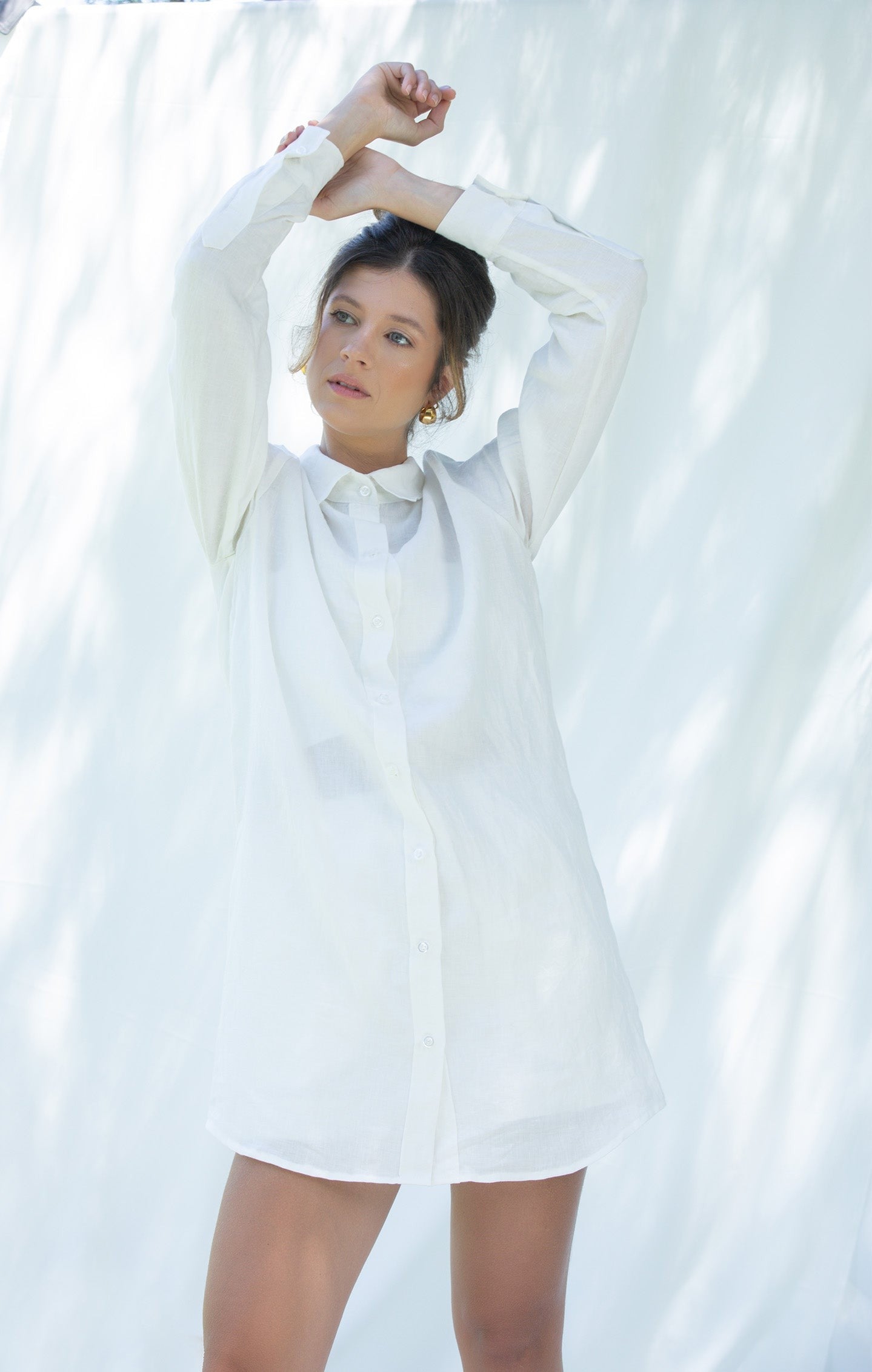 camisa feminina 100% linho verano