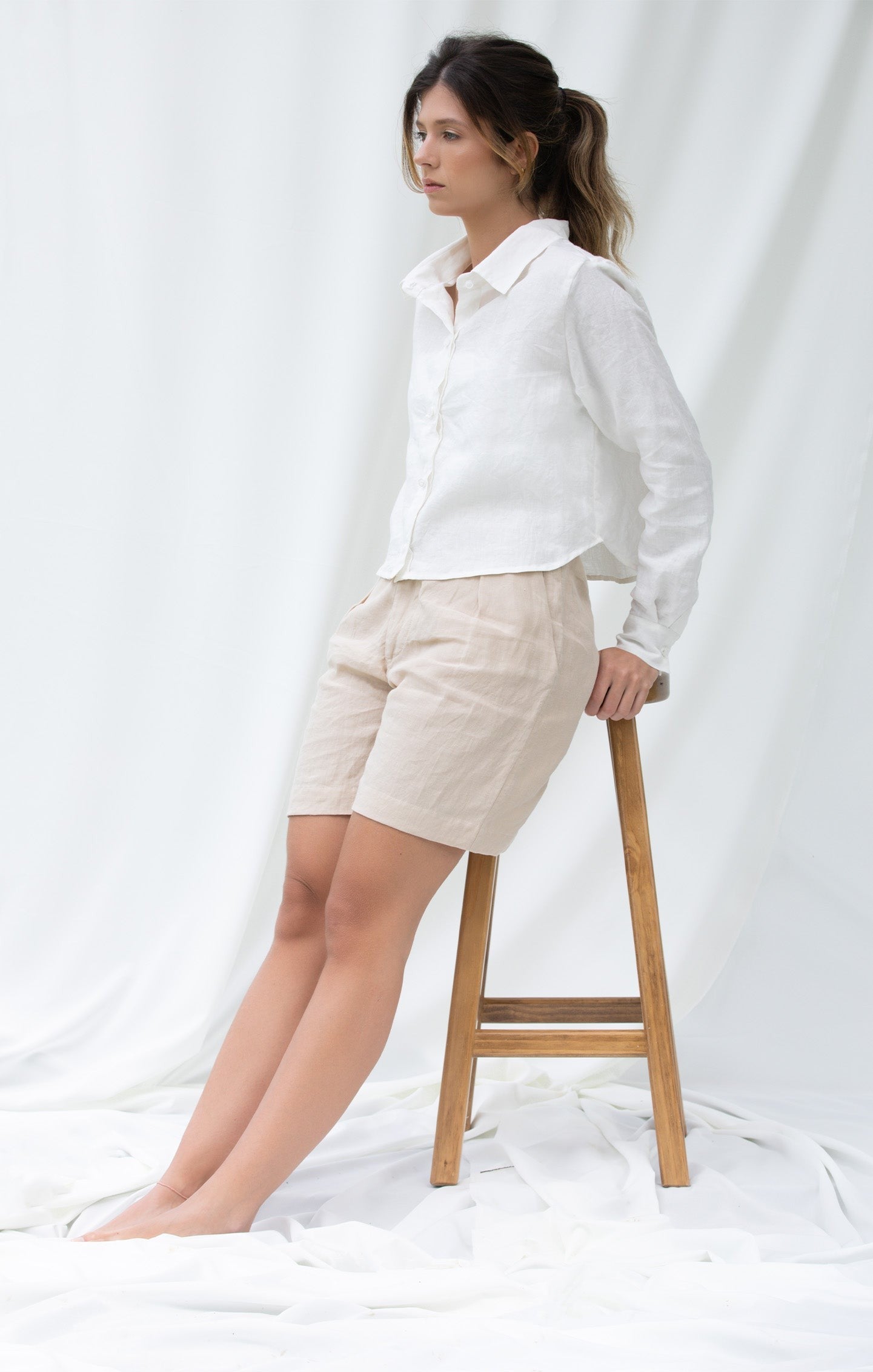 camisa 100% linho feminina ar