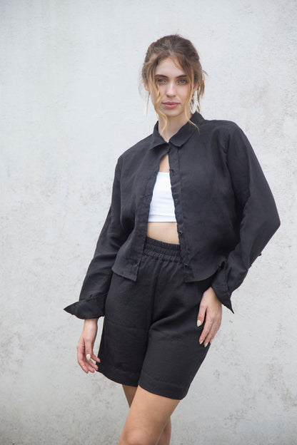 camisa 100% linho feminina ar