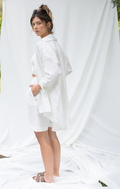 camisa feminina 100% linho serena