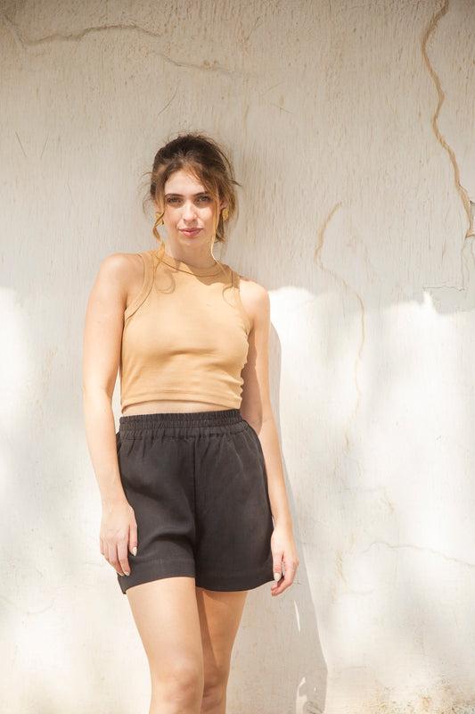 short 100% linho feminino Menorca