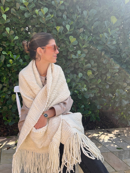manta lã merino feminina Alba